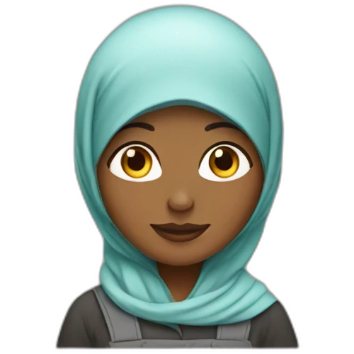 Hijab girl farmer emoji