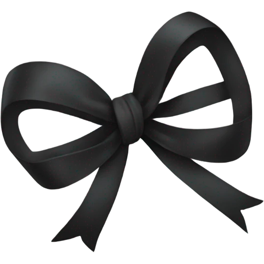 Black bow emoji