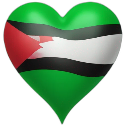 Sudan flag in green heart emoji