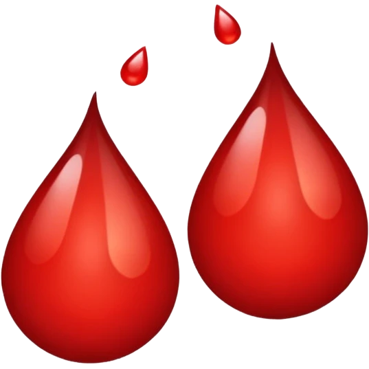 double blood drop emoji