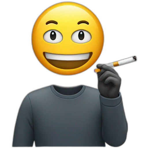 Chat qui fume une cigarette emoji
