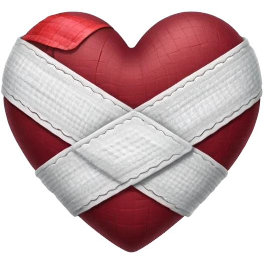 Heart bandaged burgendy emoji