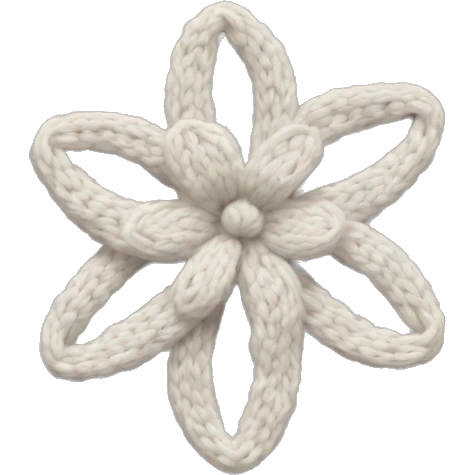 Knitted flower emoji