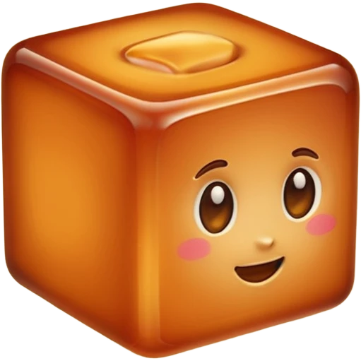 caramel cube without face emoji