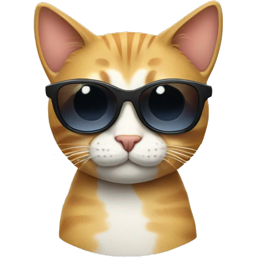 Cat with sunglasses emoji
