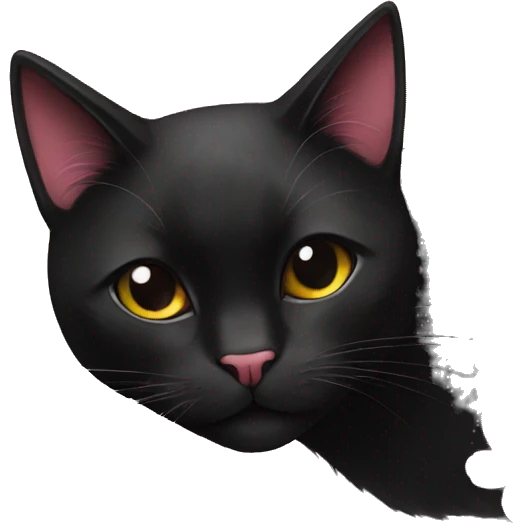 black cat with cherry blossoms  emoji