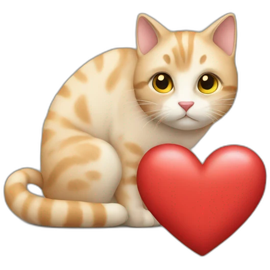 Cat in love  emoji