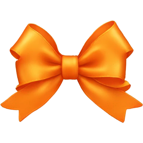 Just one orange bow emoji