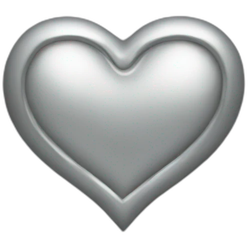 Silver heart emoji