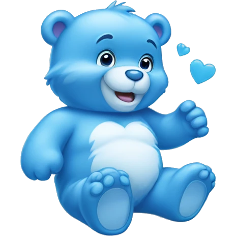 Blue care bear emoji