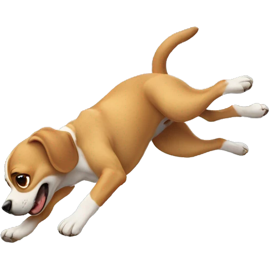 Dog doing a backflip emoji