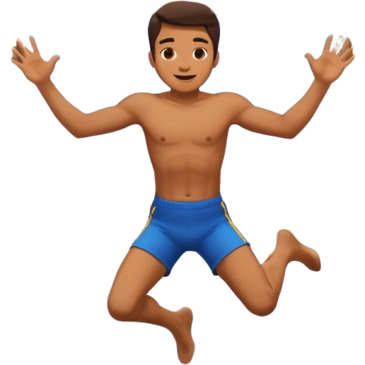 man jumping through a window  emoji