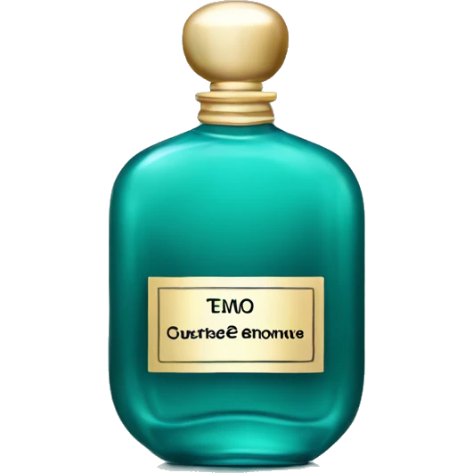 Realistic teal bottle of designer perfume emoji