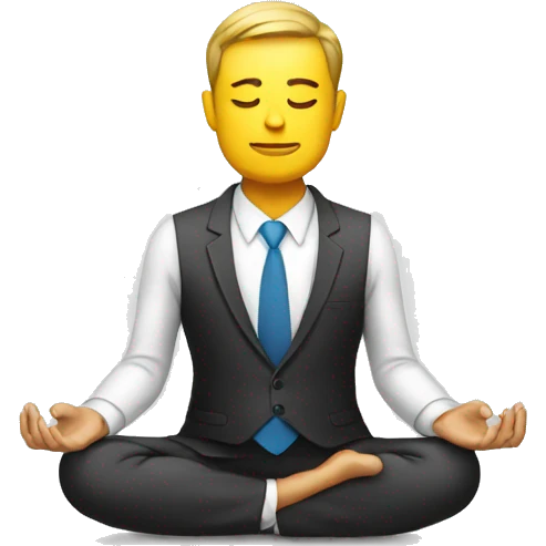 businessman meditating emoji