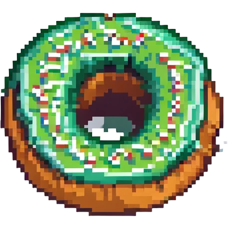 green apple donut emoji