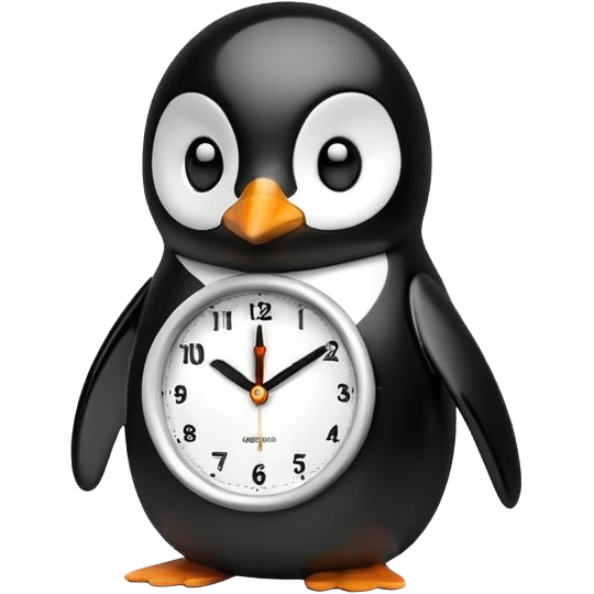 penguin clock it emoji