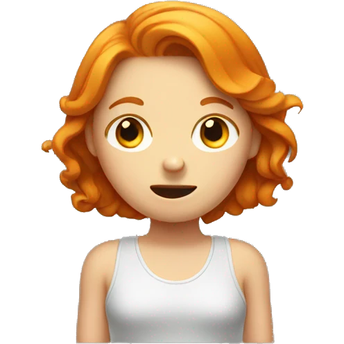 ginger girl shrugging  emoji
