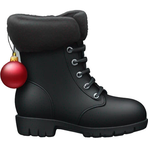 Black Christmas boot emoji