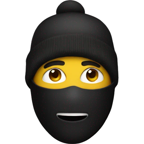 Guy with a ski mask emoji
