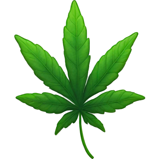 Weed leaf with smoke  emoji