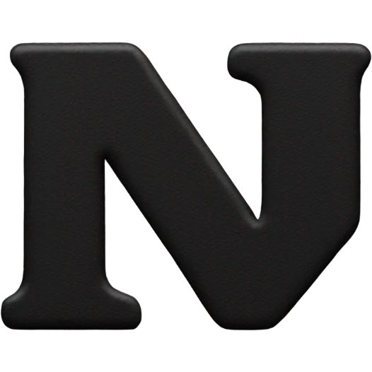 Letter M with black color emoji