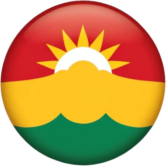 create a kurdishtan flag emoji. the shape of flag is like usual flag emojis alright can u make the bottom right emoji without the sun outside the flag emoji