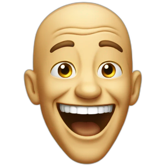 Crazy man laughing emoji