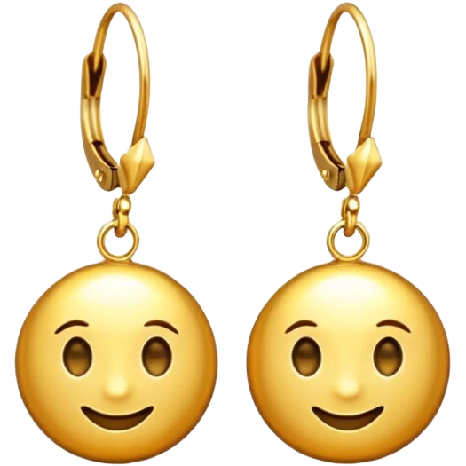 create a golden earrings emoji  the most attractive any one or all of them ill choose it should be fully golden emoji