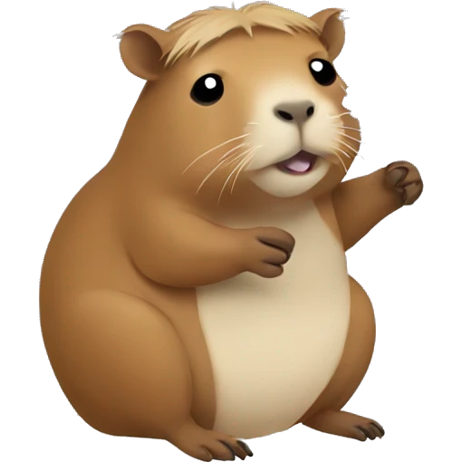 Capybara holding a snowflake emoji