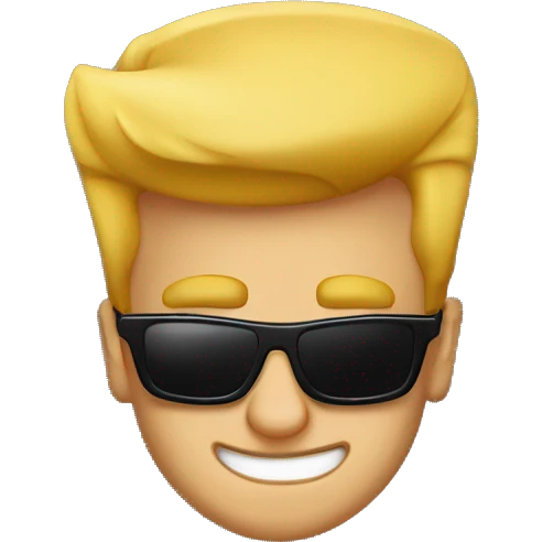 johnny bravo with sunglasses emoji