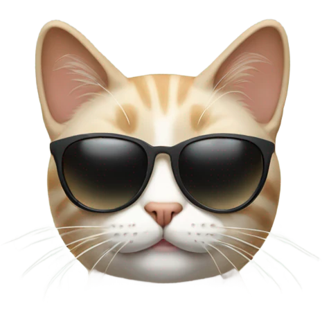 Cat with sunglasses emoji