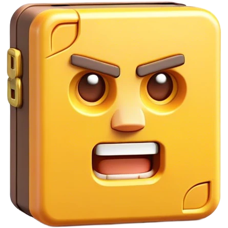 Clash of Clans aesthetic: Cinematic Playful Classic Game Cartridge Portrait Emoji, rendered in a 3D vector-style similar to standard emojis with minimal shading and bold, simplified shapes. A compact, distinct form with signature details, softly glowing with a nostalgic gaming charm. Simplified yet unmistakably iconic, highly detailed and consistent, glowing with a soft radiance and high shine. Stylized with a touch of retro gaming magic and a soft glowing outline, capturing the essence of a beloved gaming relic with a friendly, playful manner! emoji