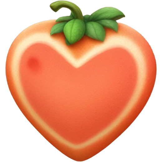 Corazón de color del melón  emoji
