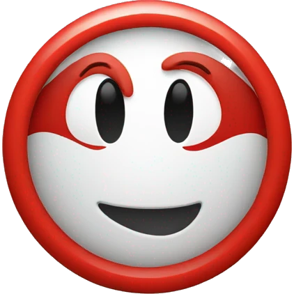 red circle with number 1 in the centre emoji