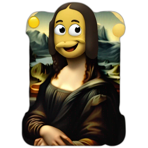 Mona Lisa drunk emoji