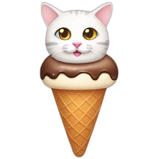 Ice cream  whit Cat emoji