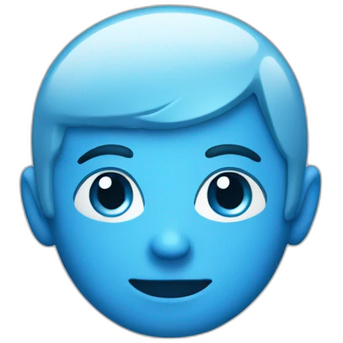 like blue color emoji
