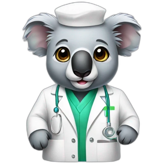 Koala dressed as pharmacist emoji