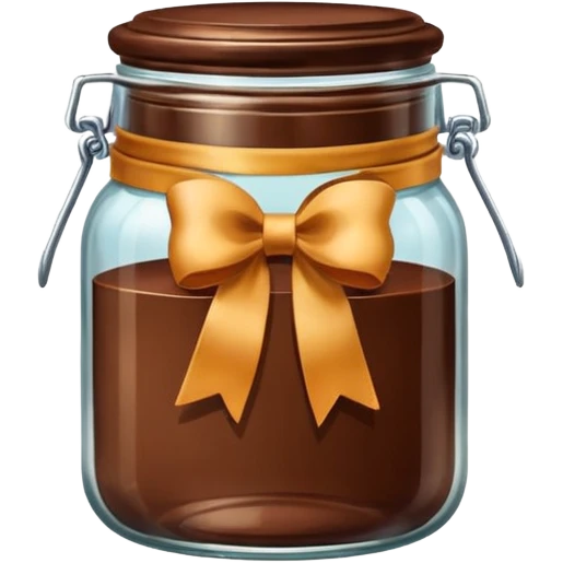 chocolate Retro Ribbon Jar emoji