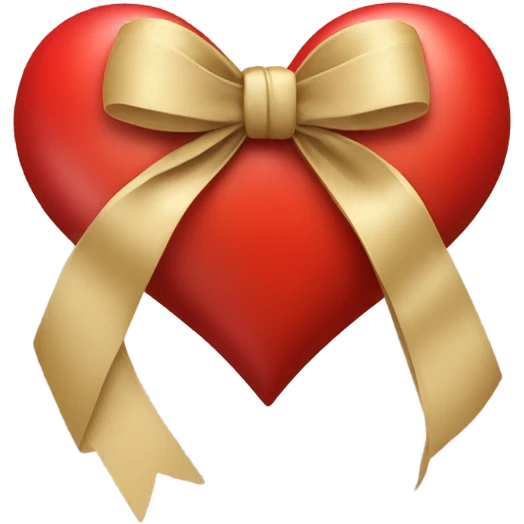 Red heart with bow emoji