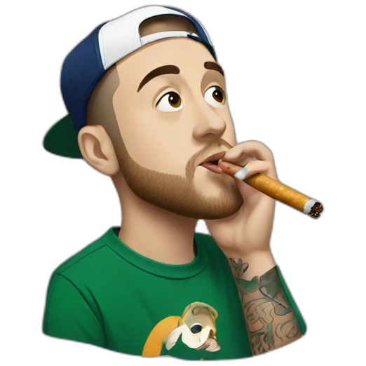 mac miller smoking emoji