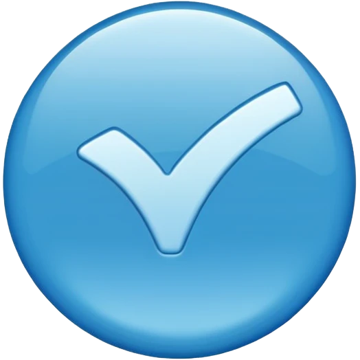 blue check mark emoji