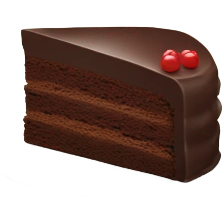 slice of chocolate cake emoji