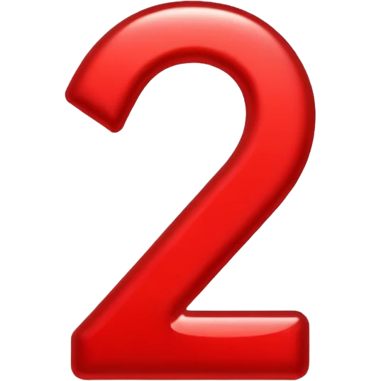 Red number "2" emoji