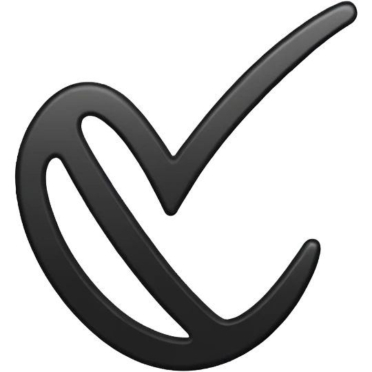 Una raya como ✔️ emoji