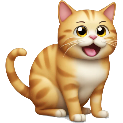 Cat farting emoji
