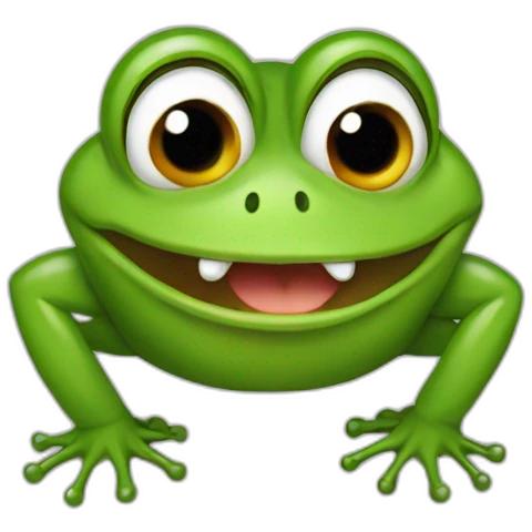 Frog bites trump emoji