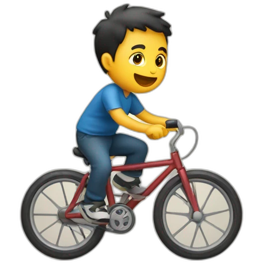 NIÑO EN BICICLETA DE IMPULSO emoji