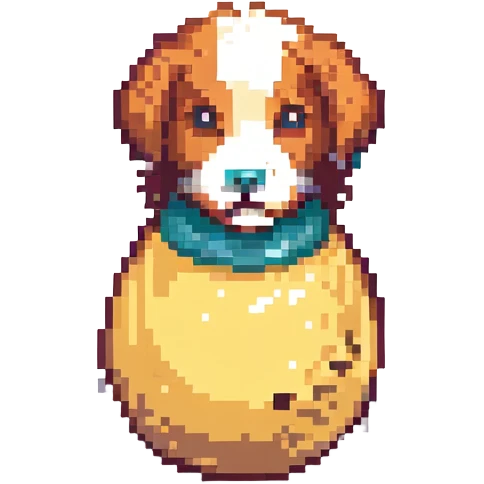 bowling skittle with puppy head on top emoji