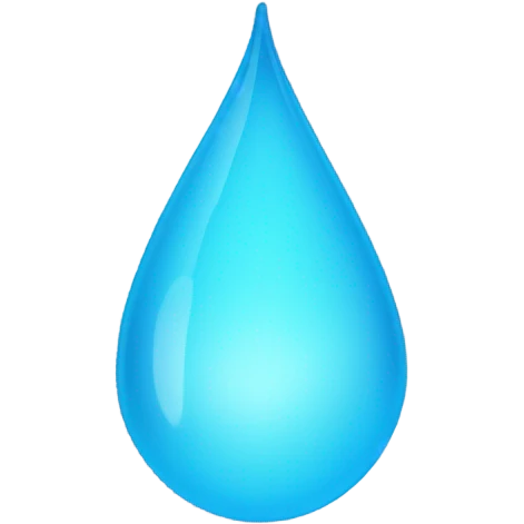 Raindrop light blue emoji